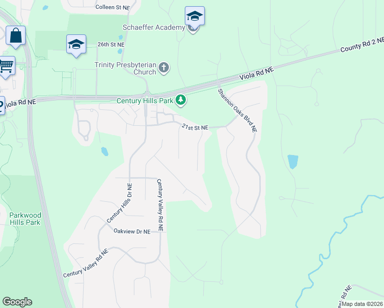 map of restaurants, bars, coffee shops, grocery stores, and more near 2059 Galway Lane Northeast in Rochester
