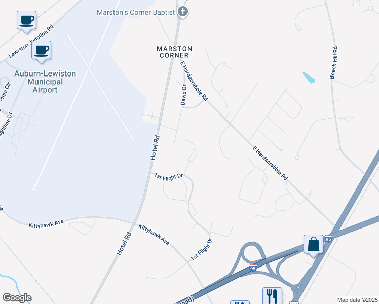 map of restaurants, bars, coffee shops, grocery stores, and more near 30 Tailwind Court in Auburn
