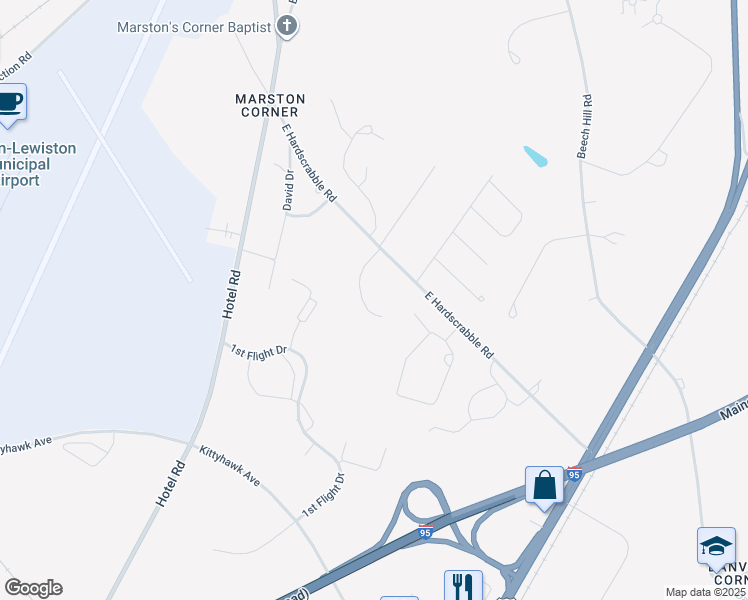 map of restaurants, bars, coffee shops, grocery stores, and more near 54 Charter Way in Auburn
