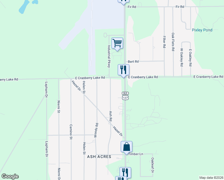 map of restaurants, bars, coffee shops, grocery stores, and more near 3902 Ash Road in Harrison