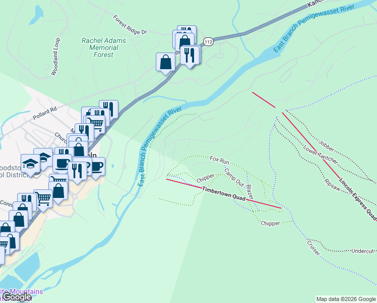 map of restaurants, bars, coffee shops, grocery stores, and more near 27 Riverside Terrace Drive in Lincoln