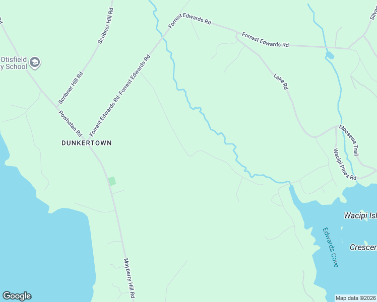 map of restaurants, bars, coffee shops, grocery stores, and more near Kilby Edwards Road in Otisfield