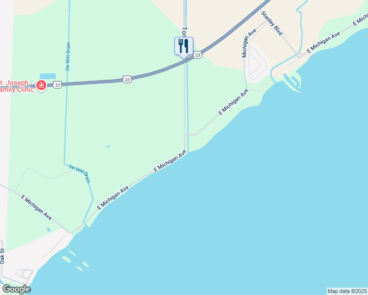 map of restaurants, bars, coffee shops, grocery stores, and more near 3506 Michigan Avenue in Au Gres
