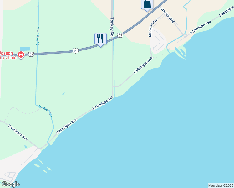 map of restaurants, bars, coffee shops, grocery stores, and more near 3506 Michigan Avenue in Au Gres