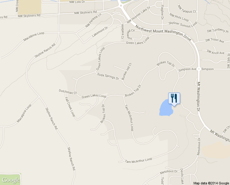 map of restaurants, bars, coffee shops, grocery stores, and more near 61732 Broken Top Drive in Bend
