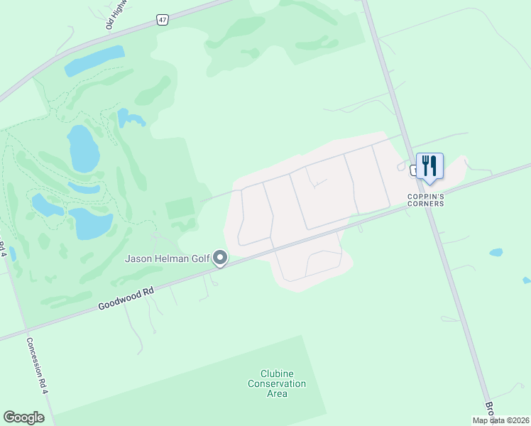 map of restaurants, bars, coffee shops, grocery stores, and more near 8 Forestgreen Drive in Uxbridge