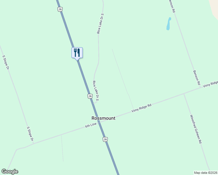map of restaurants, bars, coffee shops, grocery stores, and more near 4111 Rice Lake Drive South in Port Hope