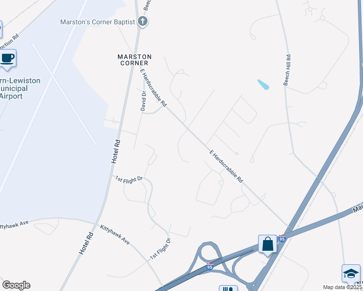 map of restaurants, bars, coffee shops, grocery stores, and more near 54 Charter Way in Auburn