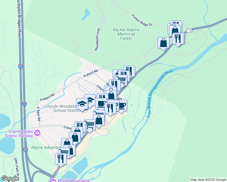 map of restaurants, bars, coffee shops, grocery stores, and more near in Lincoln