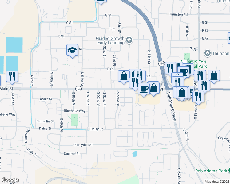 map of restaurants, bars, coffee shops, grocery stores, and more near b80 Chapman Lane in Springfield