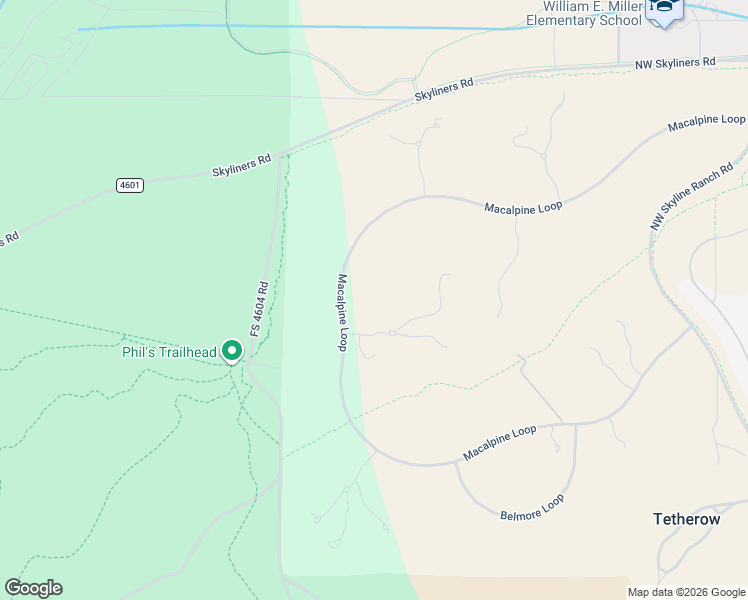 map of restaurants, bars, coffee shops, grocery stores, and more near 18862 Sutherland Court in Bend