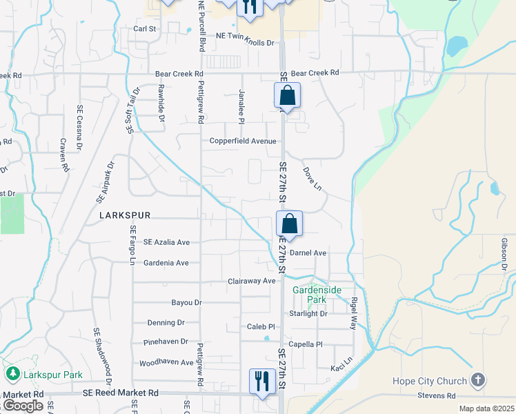 map of restaurants, bars, coffee shops, grocery stores, and more near 21184 Southeast Philly Avenue in Bend