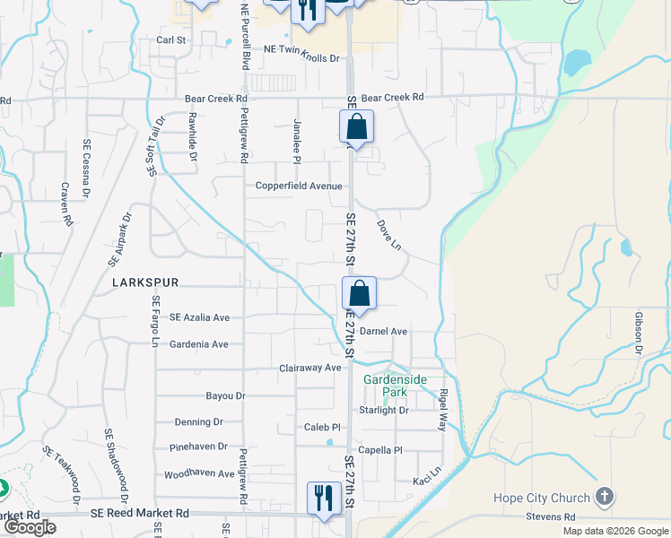 map of restaurants, bars, coffee shops, grocery stores, and more near 21184 Southeast Philly Avenue in Bend