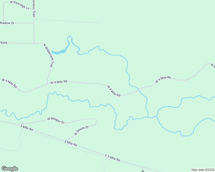 map of restaurants, bars, coffee shops, grocery stores, and more near West 4 Mile Road in Luther