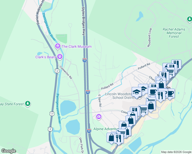 map of restaurants, bars, coffee shops, grocery stores, and more near 5 Goldfinch Road in Lincoln
