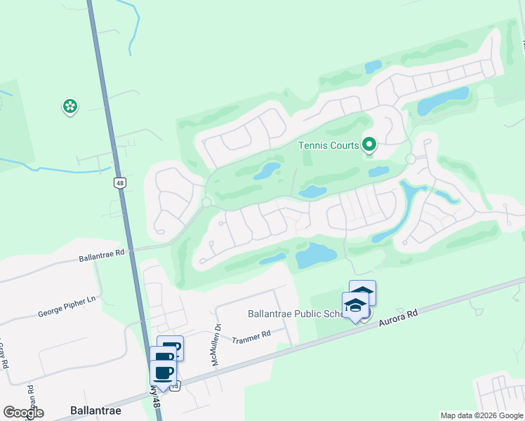 map of restaurants, bars, coffee shops, grocery stores, and more near 3 Bens Reign in Whitchurch-Stouffville