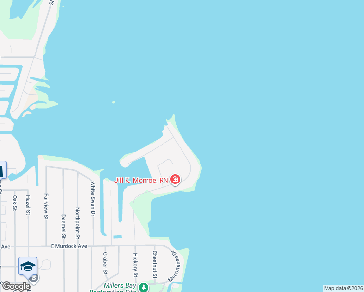 map of restaurants, bars, coffee shops, grocery stores, and more near 2328 Hickory Lane in Oshkosh