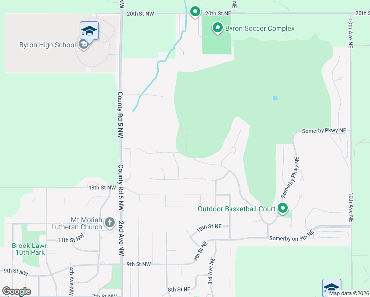map of restaurants, bars, coffee shops, grocery stores, and more near 1401 Epperstone Enclave Northeast in Byron