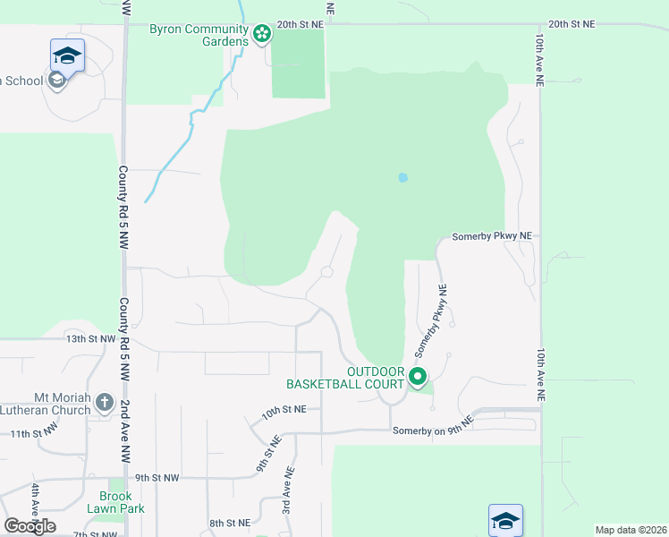 map of restaurants, bars, coffee shops, grocery stores, and more near 1502 Epperstone Enclave Northeast in Byron