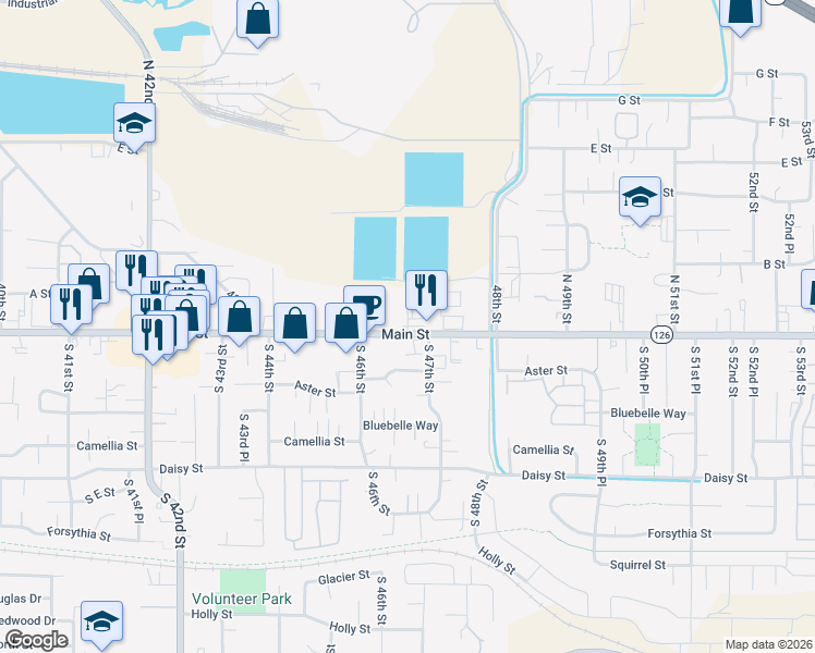 map of restaurants, bars, coffee shops, grocery stores, and more near in Springfield