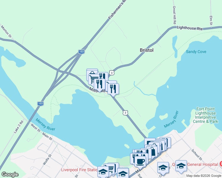 map of restaurants, bars, coffee shops, grocery stores, and more near 170 Nova Scotia Trunk 3 in Brooklyn