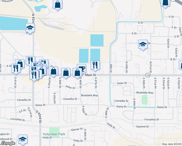 map of restaurants, bars, coffee shops, grocery stores, and more near in Springfield