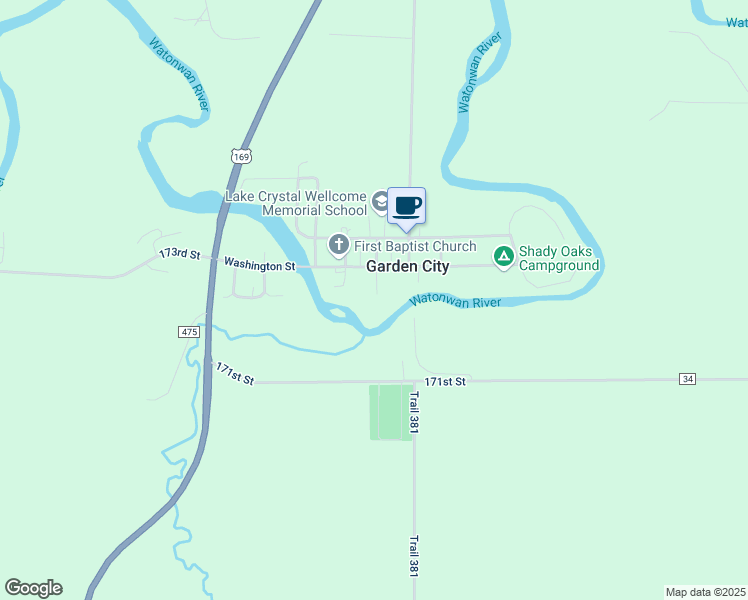 map of restaurants, bars, coffee shops, grocery stores, and more near 114 Jackson Street in Garden City