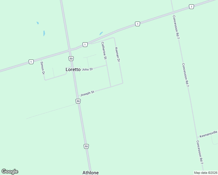 map of restaurants, bars, coffee shops, grocery stores, and more near 24 Joseph St in Loretto