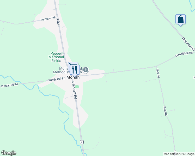 map of restaurants, bars, coffee shops, grocery stores, and more near 658 Tarbell Hill Rd in Moriah