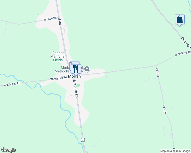 map of restaurants, bars, coffee shops, grocery stores, and more near 658 Tarbell Hill Road in Moriah