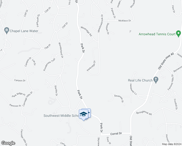 map of restaurants, bars, coffee shops, grocery stores, and more near 3908 Parkridge Drive in Rapid City