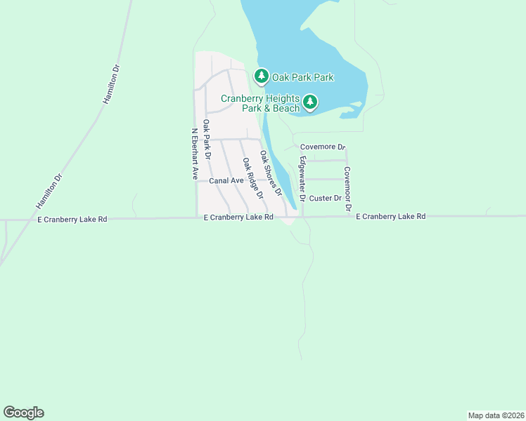map of restaurants, bars, coffee shops, grocery stores, and more near 5204 East Cranberry Lake Road in Harrison