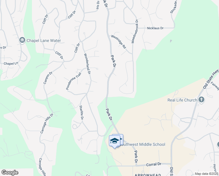 map of restaurants, bars, coffee shops, grocery stores, and more near 3930 Park Drive in Rapid City