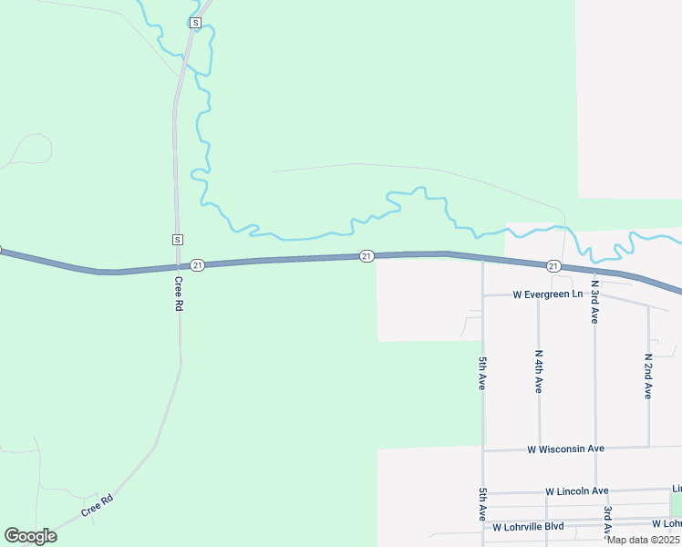 map of restaurants, bars, coffee shops, grocery stores, and more near W5033 Wisconsin 21 in Redgranite