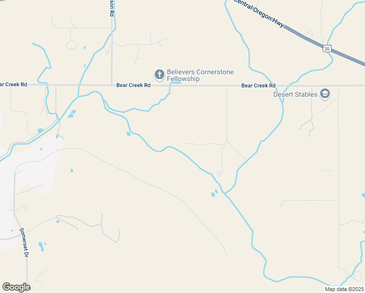 map of restaurants, bars, coffee shops, grocery stores, and more near 22185 Bear Creek Road in Bend