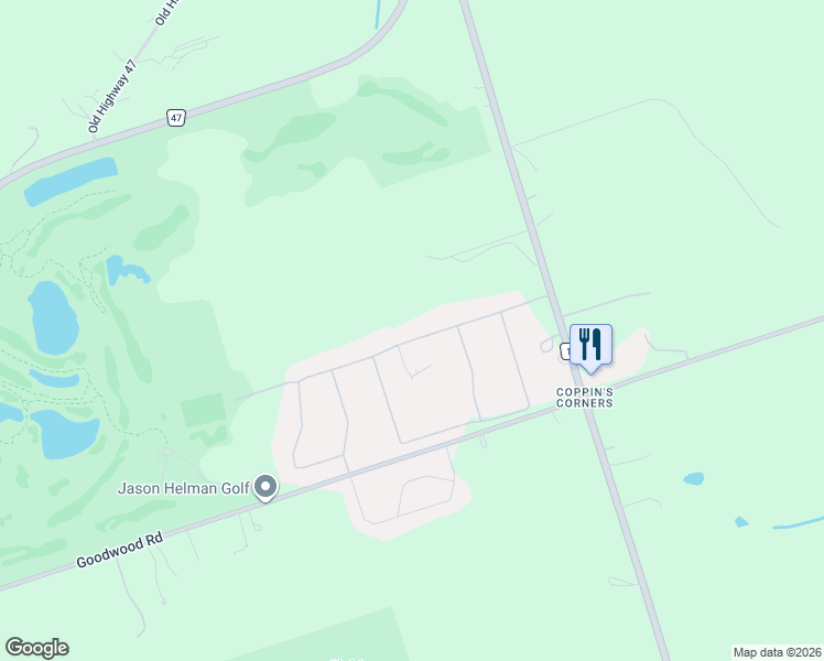 map of restaurants, bars, coffee shops, grocery stores, and more near 30 Wyndance Way in Uxbridge