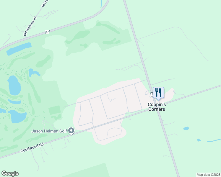 map of restaurants, bars, coffee shops, grocery stores, and more near 28 Wyndance Way in Uxbridge