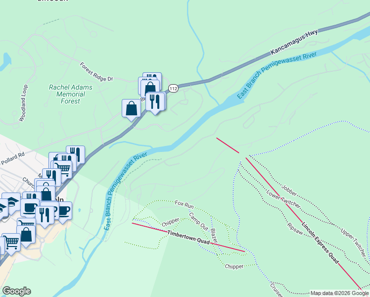 map of restaurants, bars, coffee shops, grocery stores, and more near in Lincoln