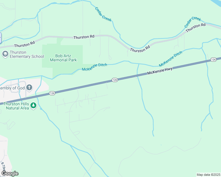 map of restaurants, bars, coffee shops, grocery stores, and more near 8111 McKenzie Highway in Springfield
