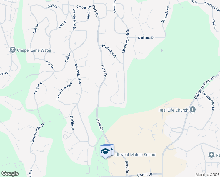map of restaurants, bars, coffee shops, grocery stores, and more near 3807 Parkridge Drive in Rapid City