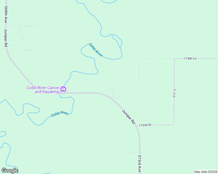 map of restaurants, bars, coffee shops, grocery stores, and more near 57177 Juniper Road in Good Thunder