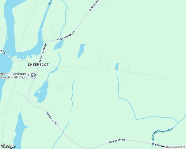 map of restaurants, bars, coffee shops, grocery stores, and more near 40 Old County Road in Newcastle