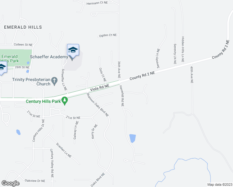 map of restaurants, bars, coffee shops, grocery stores, and more near 3457 Limerick Lane Northeast in Rochester