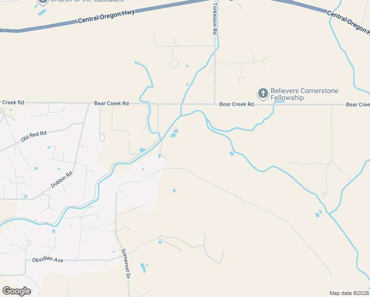 map of restaurants, bars, coffee shops, grocery stores, and more near 21925 Bear Creek Road in Bend