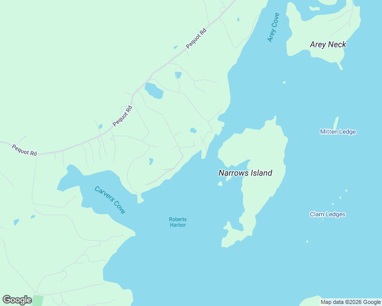 map of restaurants, bars, coffee shops, grocery stores, and more near 71 York Road in Vinalhaven