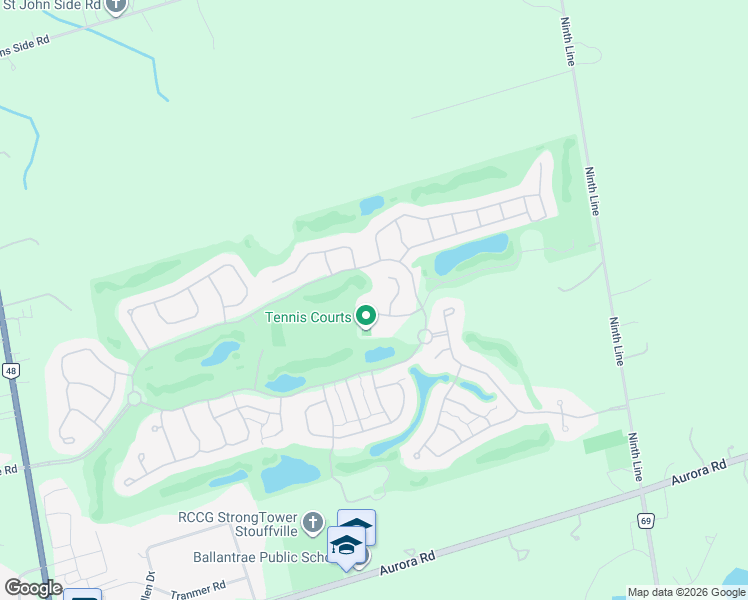 map of restaurants, bars, coffee shops, grocery stores, and more near 26 Hagen Hollow in Whitchurch-Stouffville