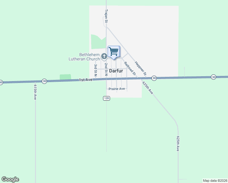 map of restaurants, bars, coffee shops, grocery stores, and more near 200 Prairie Avenue in Darfur