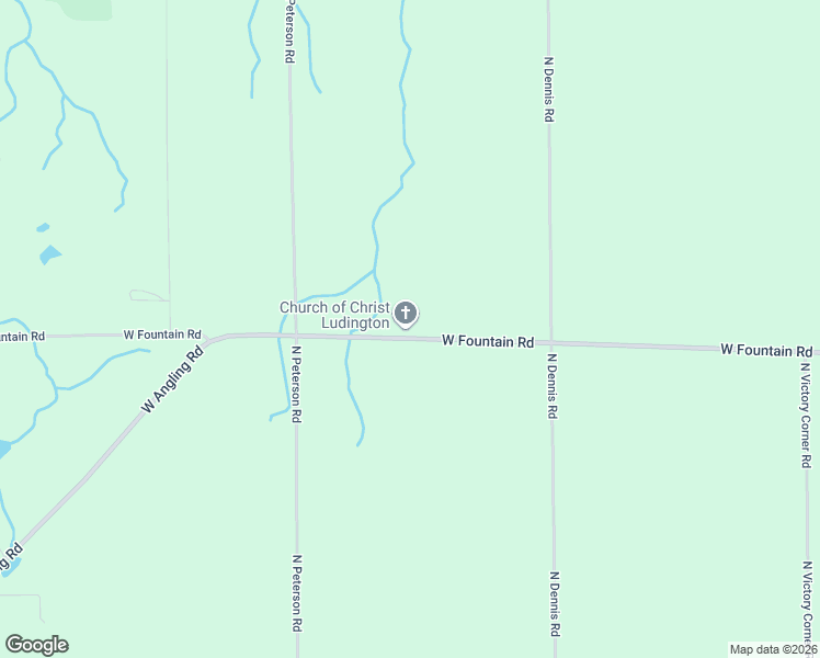 map of restaurants, bars, coffee shops, grocery stores, and more near 3816 West Fountain Road in Ludington