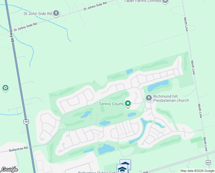 map of restaurants, bars, coffee shops, grocery stores, and more near 70 Braid Bend in Whitchurch-Stouffville