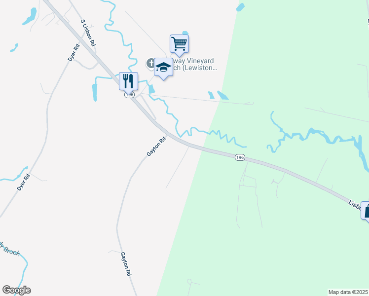map of restaurants, bars, coffee shops, grocery stores, and more near 2159 South Lisbon Road in Lewiston